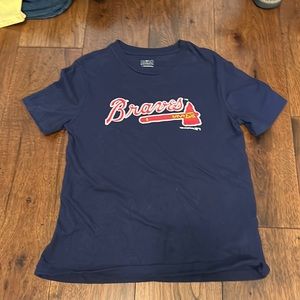 Team Athletics Atlanta Braves Short Sleeve T-Shirt Navy